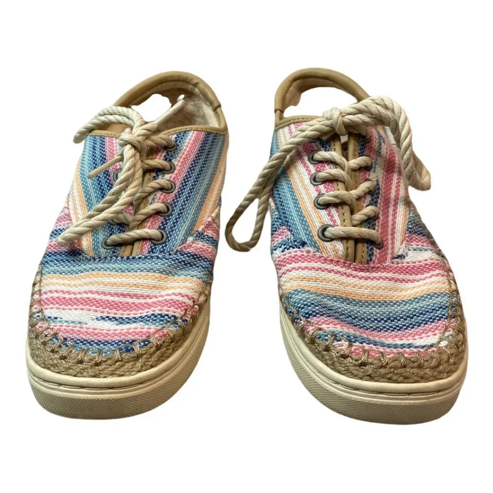 UGG Multicolor Striped Canvas Low-Top Sneakers